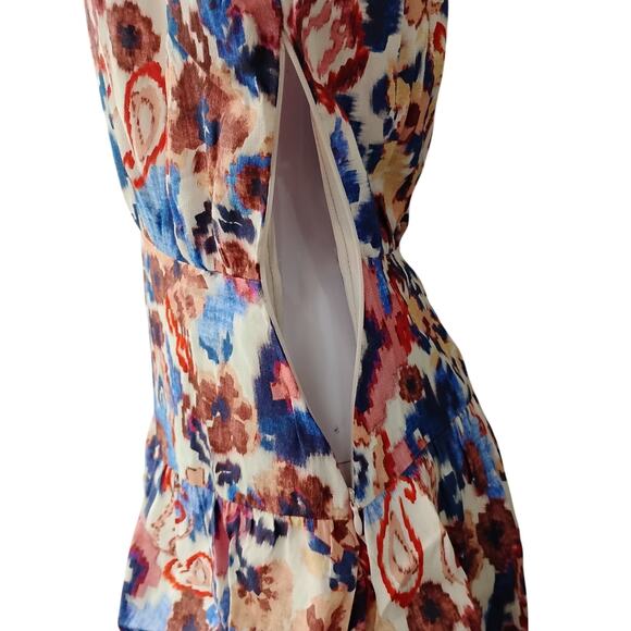 Zara Tiered Mini Dress Size Medium NWT Pullover Slit Sleeve V Neck - Picture 7 of 13